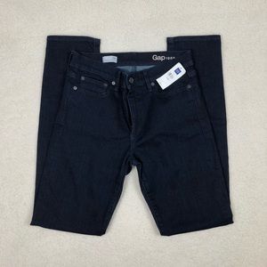 NWT gap mid rise dark blue wash denim slim straight jeans 😈